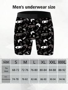 1 chiếc quần boxer nam kiểu dáng độc đáo, họa tiết đường phố Mỹ, phong cách thường ngày dành cho dân mê công nghệ, chất liệu vải dệt kim, kiểu dáng thể thao rộng rãi, thoáng khí và thấm hút mồ hôi, mềm mại và thân thiện với da, quần lót boxer thể thao thường ngày. - Nhiều màu - Xem 8