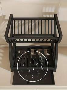 1个塑料厨房收纳架，多功能碗碟沥水架，双层餐具收纳盒 - 彩色 - 查看 2