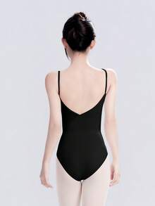Áo liền quần ba lê Daydance1 dành cho nữ, kiểu dáng bất đối xứng, chất liệu lưới, không tay, thích hợp cho thể dục dụng cụ hoặc khiêu vũ. - màu đen - Xem 3