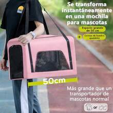 Carriola para mascotasCarreola para perritos Con mango de extracción extensible Diseño compacto Fácil de usar para un viaje conveniente para perros y gatos pequeños Rosa - Rosa - Ver 3