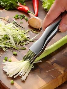 1pc Stainless Steel Multi-Function Vegetable Slicer | Stainless Steel Material | Multi-Blade High-Efficiency Cutting | Kitchen Vegetable Cutting Slicing Chopping Tool - Multicolor - View 4