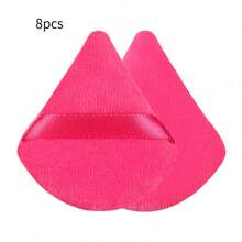 8pcs Triangle Powder Puffs, Setting Powder Puffs, Makeup Sponges, Soft & Skin-Friendly Fluffy Texture, Durable & Reusable, Suitable For Facial Makeup - Multicolor - View 11