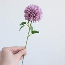 Artificial Chrysanthemum Stems Festive Faux Flower Branches Vase Decoration For DIY Craft Wreath Home Holiday Decor - Purple - View 5