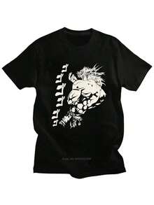 Dio Brando Jojos Bizarre Adventure T Shirt Men Pure  T-Shirt Joestar Japanese Anime Summer Short Sleeve Oversized - màu đen - Xem 1