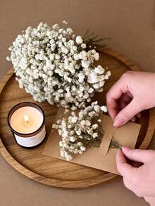 逼真满天星花束 - 波西米亚风格，可用于花瓶填充、婚礼装饰、家居及办公点缀、派对、花园、卡片制作及DIY工艺品 - 经久耐用，高度逼真 - 彩色 - 查看 8