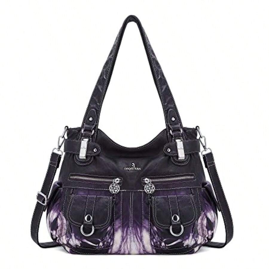 Angel Kiss Bolso con correa cruzada bolsa-Hobo-Crossbody Mujeres - 2teido de color morado - Ver 1