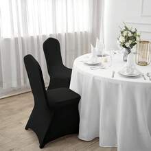 Waterproof Spandex Chair Covers, Elastic Dining Chair Slipcovers, Removable & Washable Polyester Outdoor Chair Covers, Suitable For Party, Banquet, Wedding Events, Hotel (Multiple Classic Colors), Multi-Functional Elastic Polyester Spandex Chair Covers For Dining, Party, Wedding, Banquet And Other Occasions - one-size - View 4