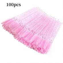 Bộ 100/500 cọ trang điểm dùng một lần gồm cọ chuốt mi, cọ chuốt mascara màu đen, cọ kẻ lông mày và cọ tán phấn mắt. - Nhiều màu - Xem 14