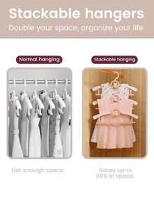 Bộ 5 giá phơi đồ đa năng cho trẻ em, giá đỡ chống trượt có thể thu gọn để phơi và sắp xếp quần áo trẻ sơ sinh. - Nhiều màu - Xem 3