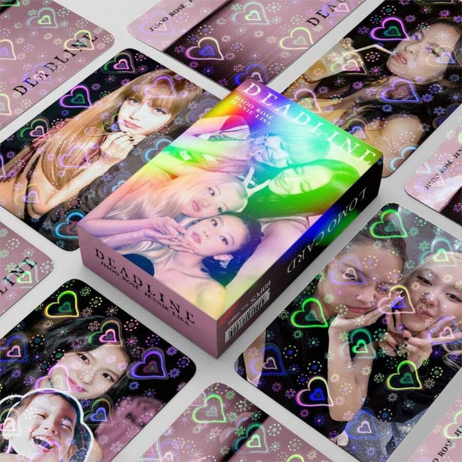60张/盒 BT21 KATSEYE 小卡，K-POP 粉丝周边，SKZ 限量版粉丝商品，收藏小卡，贴纸，节日礼物 - 彩色 - 查看 1