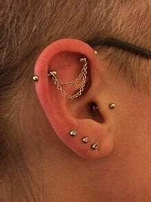 CIZME 10pcs 16G Lip Rings Labret Piercing Jewelry Lip Studs,Medusa Monroe Rings Studs 316L Stainless Steel Tragus Helix Cartilage Earring Stud Rings Piercing Jewelry Bar Length 8mm 10mm 12mm - Silver - View 3