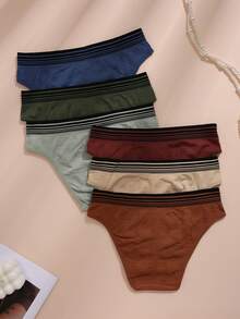 6pcs Women's Comfortable Seamless Breathable Briefs - Multicolor - View 2