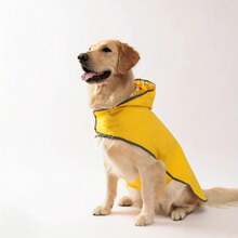 Double-Sided Waterproof Dog Raincoat - Yellow Double-Layered Outerwear, All-Weather Protection - Yellow - View 1