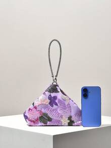 (Mẫu ngẫu nhiên) Ví mini, Túi đính sequin, Họa tiết hoa, Túi thêu, Túi độc đáo, Phụ kiện dự tiệc, Trang phục dự tiệc, Túi cầm tay dạ hội, Phụ kiện dạ hội, Đồ dùng đám cưới, Ví nữ thanh lịch, Quà tặng cho nữ - Nhiều màu - Xem 3