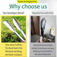 Stainless Steel Multi-Purpose Garden Trowel, Household Gardening Shovel For Planting Flowers, Vegetables, Digging Weeds, Transplanting Seedlings - Sharp Shovel - View 4