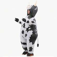 1PC (Comes With Inflatable Blower - No Batteries) Shark/Cow Inflatable Costume Adult,Costume Men/Women Adult,Stage Performance/Event Party Costume Props, Men's And Women's Birthday Party Christmas Fun Role-Playing Costumes. - 彩色 - 查看 4