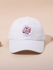 Mũ lưỡi trai trẻ em thêu hoa hướng dương, có thể điều chỉnh kích cỡ, phù hợp cho đi biển và trang phục thường ngày. - 1PC - Xem 9