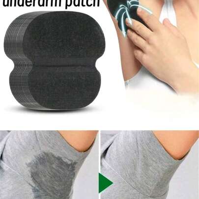 2/4/10/20 Stück große schwarze schweißabsorbierende unsichtbare Pads, aus Vliesstoff, unisex, schwarz