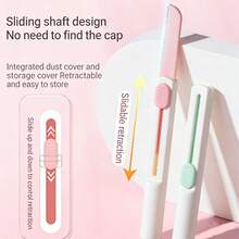 Retractable Portable Eyebrow Trimmer, Precision Sharp Grooming Tool - Multicolor - View 8