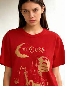 [Lunar Apex]Cure Tee, 90s Alt Rock, Unisex Shirt, Music Gifts, Lover Gifts, Cure Fan Gifts, Band Tee, Cure Graphic Tee100 Comfortable Cotton-Shirt - 紅色 - 查看 11