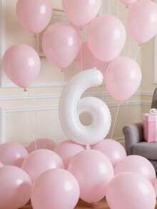 18 Stück/12 Stück/10 Stück/5 Stück (unterschiedliche Menge) rosa Luftballons, geeignet für Geburtstag, Verlobung, Prinzessin, Junggesellinnenabschied und rosa Themen Dekoration (inklusive Bänder und Bindetool) - Übersicht 3