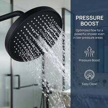 23厘米/9.1英寸高压固定式花洒，适用于高水压地区，通用1/2英寸接口 - one size - 查看 10