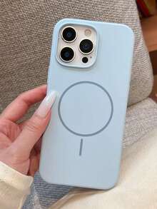 奢华磁吸软硅胶手机壳，兼容 17 Pro Max/17/16/15/14/13/12/11 Pro Max Plus，支持磁吸无线充电，防震保护套 - 遠峰藍 - 查看 4