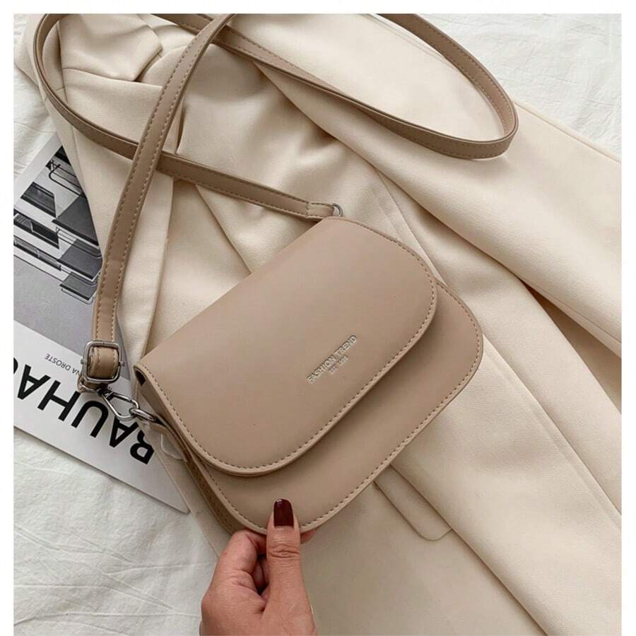 Women's Leather Shoulder Bags, Square Bags, Handbags, Crossbody Bags, And Cross-Sleeve Bags, With Detachable Shoulder Straps, Suitable For Girls, Ladies, Students, Office Workers, Commuters, And Those Going To School. - Màu Khaki - Xem 1