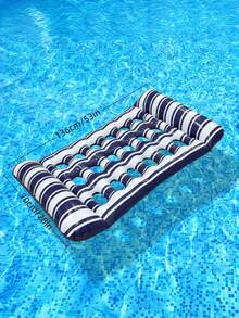 1件装印花充气躺椅吊床，充气浮床，泳池浮床，沙滩必备品 - 水上休息位 - 查看 16