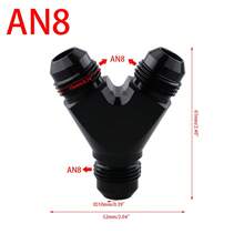 铝合金Y型适配器，AN4-AN10汽车燃油管改装接头 - A - 查看 12