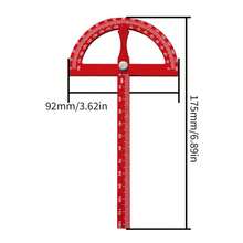 Regla de marcado de ángulo transportador de aleación de aluminio, regla de carpintería transportador multifuncional para medición de ángulo de alta precisión BZOK - Ver 4
