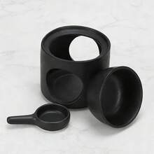 1 Set Ceramic Aromatherapy Oil Burner, Suitable For Essential Oil, Tea Light Candle Heater, Includes Tea Light Holder, Aromatherapy Lamp, Essential Oil Diffuser, Aroma Oil Lamp, Height 4.33 Inches, Width 3.94 Inches, Detachable Bowl (Candles Not Included) - Multicolor - View 13