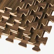 Floor 3/8 Inch Thick Printed Foam Tiles Premium  Grain Interlocking Foam Floor Mats Anti-Fatigue Flooring Stylish Flooring Solution - Walnut - View 7