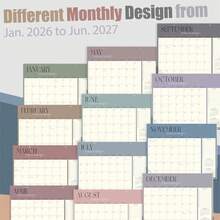 Guasslee Desk Calendar 2026-2027, 18-Month School Year Desk/Wall Calendar, 2026 Jan-2027 Jun., 14" X 11" Monthly Planner With Thick Paper For Office Home School Organizing - ColorA - 查看 4