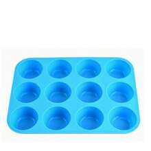 Khuôn nướng bánh muffin 12 ngăn bằng silicon, khuôn nướng chống dính bằng silicon. - Nhiều màu - Xem 11