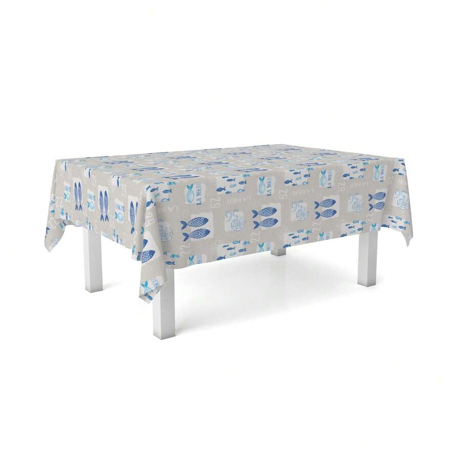 Kiva Waterproof And Stain-Resistant Oilcloth Tablecloth - Sizes From 100x140 To 300x140 Cm And Round 140 Cm - Oilcloth Tablecloth: Protection And Style For Your Table - Available In 13 Designs - 選項 3 - 查看 1