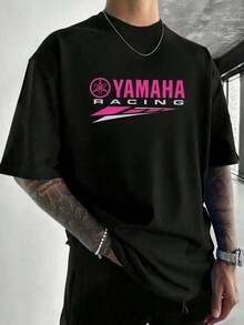 Casual T-Shirt For Men - Grey, With Imprint, With Round Neck, In Double Polyester Fabric, Light And Breathable, Convenient For Casual Wear, A T-Shirt For Men - 黑色 - 查看 2