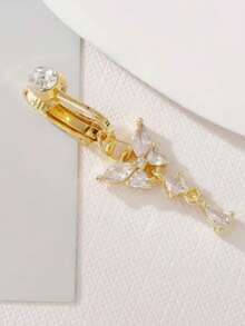 Anillo de ombligo sin perforación para mujeres - Anillo de ombligo con clip con borla y colgante de mariposa, joyería corporal de estilo gótico Y2K para perforación de ombligo (no se requiere aguja de perforación), apto para uso diario, solo para mayores de 18 años - Multicolor - Ver 4