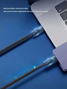 80Gbps黑色5芯数据线，支持240W（最大功率），兼容16K投影，USB全功能传输。可用于连接电视、电脑和手机等家用设备。支持快速充电的Type-C数据线，兼容80Gbps全功能传输和16K投影，配备240W快充Type-C接口，线长1米。 - 彩色 - 查看 7