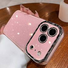 Funda de teléfono elegante y minimalista de color rosa brillante, adecuada para iPhone 17 Pro Max/17 Pro/17/16 Pro Max/16/16 Pro/15 Pro Max/15 Pro/15/11/12/13/14 Pro Max/12 Pro/12 Pro Max/13 Pro/13 Pro Max/7 Plus/14 Pro/14 Pro Max, minimalista y resistente a golpes - Rosa brillante - Ver 3