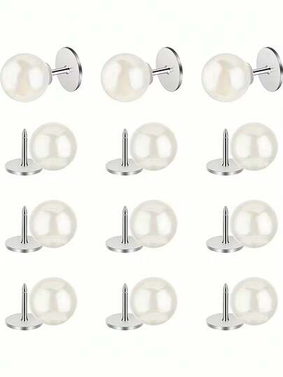 زر أبيض قابل لإعادة الاستخدام بدون خياطة، قطر 12 مم، مناسب للأشغال اليدوية والملابس، إكسسوار أنيق للموضة DIY