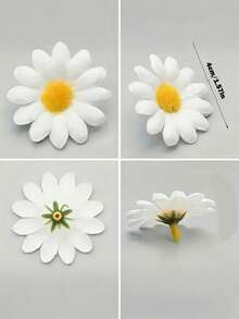 10/50/100/200pcs White Daisy Artificial Flowers, Colorful Daisy Filler Flowers, Suitable For DIY Crafts, Wreath Making, Vase Decor, Hair Accessories, Tabletop Decor, Applicable For Spring Wedding, Engagement, Birthday, Home Gathering, Home Decor, Holiday & Party Decoration, Autumn Decor And Other Occasions - White - View 7