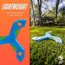 Nerf Toy Boomerang Slingerang - Boomerang de Espuma Suave para niños Gran Regalo al Aire última intervensión para niños + niñas Perfecto Patio Trasero + Juguete de Playa - como en la foto - Ver 2