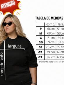 Plus Size T-Shirts - 黑色 - 查看 3