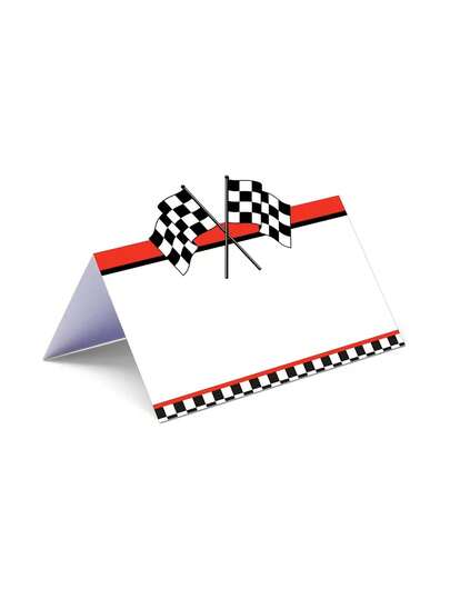 50pcs Racing Car Theme Place Cards, DIY Handwritten Greeting Cards For Tabletop Decor, Blank Place Cards, Thank You Cards, Blessing Cards, Name Cards, Suitable For Wedding, Birthday, Party, Event Reserved Seating