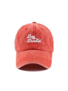 1pc Women's Party Atmosphere Embroidered Baseball Cap - A - View 5