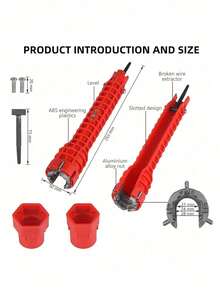 1 chiếc cờ lê đa năng 5 trong 1 chịu lực cao dùng cho bình nước - Cấu tạo bằng nhựa chịu lực cao, thiết kế tất cả trong một với đầu tuýp 5 điểm và đầu vặn 5 điểm. - Nhiều màu - Xem 9