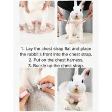 1pc Adjustable Nylon Pet Harness, Suitable For Rabbits, Cats, Puppies, Kittens, Ferrets - Comfortable Leash For Small Animal Walking - Multicolor - View 6