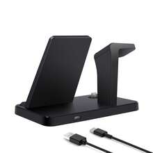3 In 1 Charging Station Compatible With Samsung, Fast Wireless Charger Stand Compatible With Galaxy S26/S25/S24/S23/Z Fold/Flip Series, Compatible With Galaxy Watch Ultra/8/7/6/5, Compatible With Galaxy Buds Pro/4/3/2 - Black - View 8