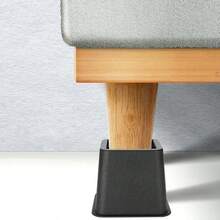 4X 4" Heavy Duty Bed Chair Risers Feet Leg Lift Furniture Extra Raisers Stand - A - 查看 6